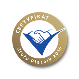 certyfikat ZlotyPlatnik2016LP